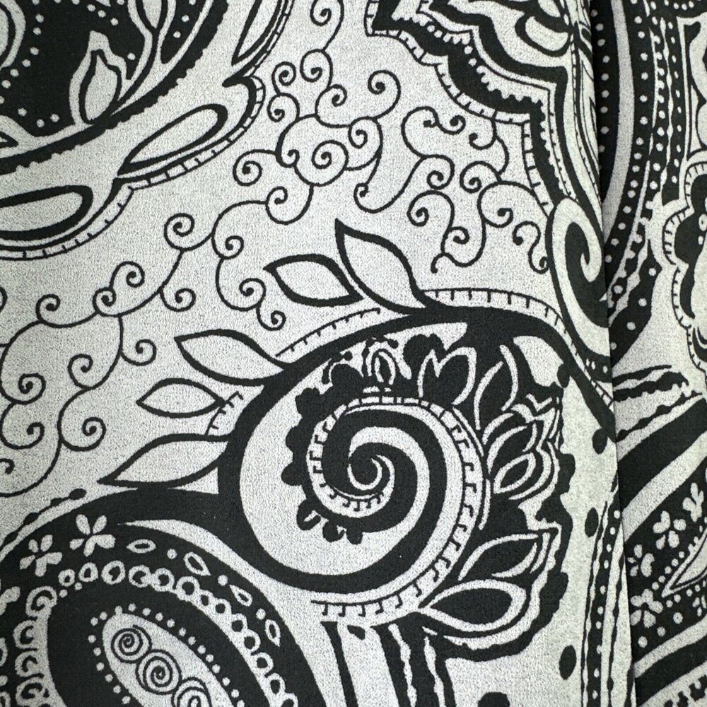 Maggie Barnes Paisley Art to Wear Blazer Womens Sz 2X 22/24 Black Silver Classic - Picture 5 of 9